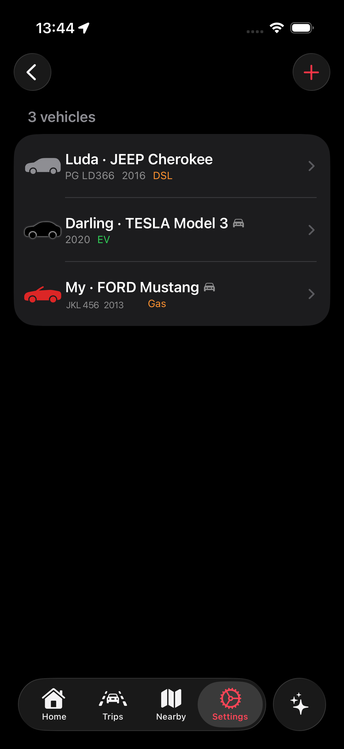 Family garage for managing multiple vehicles and fleet tracking